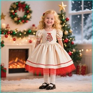 GN 2025 Christmas party princess dress for kids girls Xmas skirt 6 months old-8 years old NG