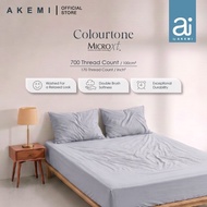 ai by AKEMI Colourtone Collection Fitted Sheet Set | 100% MicroXT 700TC (Queen)