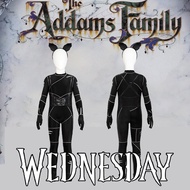 Halloween Addams Family Wednesday Bodysuit Costume for Girls
