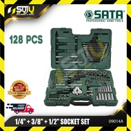 SATA 09014A 128pcs 1/4  + 3/8 + 1/2 DR Socket Set