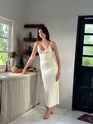 Gigibeachbabes - Hawaiian Knit Dress เดรสยาว ผ้า knit