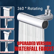 360° Rotation Waterfall Kitchen Faucet 3-Function Kitchen Sink Spray Nozzle High Pressure Kitchen Tap for Kitchen Sink