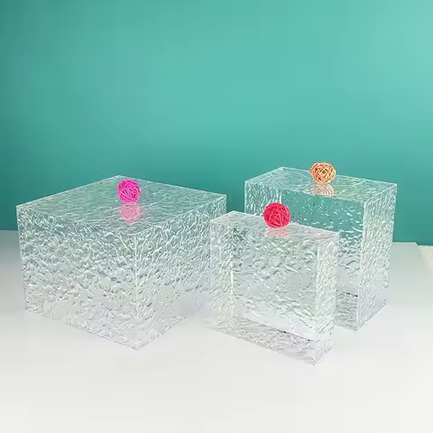 3Pcs Acrylic Buffet Risers Food Display Stand Shelf for Food Crafts Catering