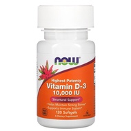 NOW Foods, High Potency Vitamin D-3, 10,000 IU, 120 / 240 Softgels
