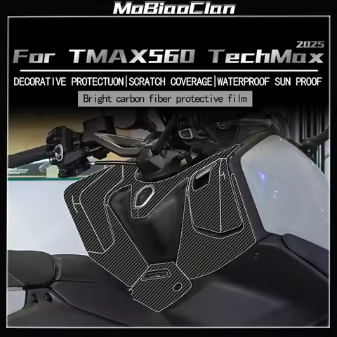 For YAMAHA TMAX560 TechMax TMAX 560 2025 Retrofit Sticker Motorcycle Protection Sticker 6D Carbon Fi
