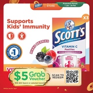 [3 Pack] SCOTT'S Vitamin C Pastilles Supplement for Children, Support Immunity, Healthy Skin & Gums,