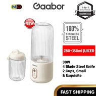 Gaabor Wireless Portable Juicer Mini Personal Blender 6 Blade Dual Cup FP03T-WH01Al Fruit Juicer Ble