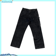 CAR Men Washed Vintage Long Pants Straight Cargo Pants