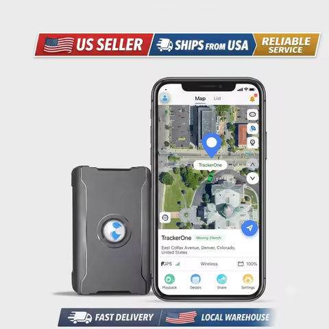 4G LTE GPS Tracker for Car, US Seller, Magnetic Hidden Vehicle Locator, Real-Time Global Tracking De