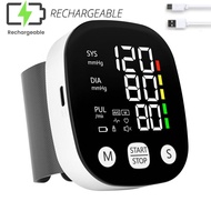 Rechargeable Wrist Blood Pressure Monitor Digital Automatic Blood Pressure Meter Heart Rate Pulse Sp