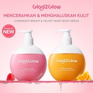 Glad2Glow Body Serum Tropical Velvet Moist & Smooth Body Serum 300ml + Glad2Glow Creamy Berry Overni