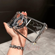 Case Redmi 15 5G Four corner airbag anti fall Transparent phone case with bracket CDSJ