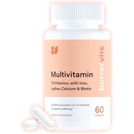 BettervitultivitaminforWomen&Men|Women's Daily Multi-Vitamin with 13 Essential Vitamins, Iodine, Cal