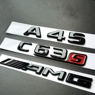 Mercedes Benz Bright black logo CLA45s C63 E63 C43 CLS63 C250 AMG Car logo badge sticker