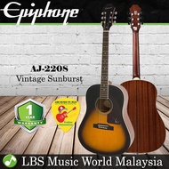 Epiphone AJ-220S Solid Top Acoustic Guitar Sitka Spruce Vintage Sunburst (AJ200S AJ200)