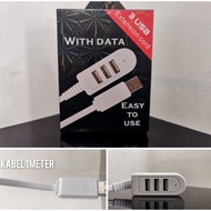 Cable WITH Data USB HUB 3 PORT 3IN1 2.4A/ Additional Connector Tool
