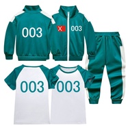 Kids Squid Game Costume Boys and Girls Jackets Tshirts Pants For Kids 003 Set