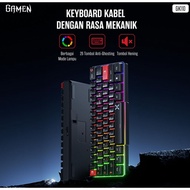 GAMEN GK110 RGB USB GAMING KEYBOARD ANTI GHOSTING 61 KEYS PBT KEYCAPS