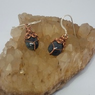 U27 Genuine Sapphire Earrings With Copper Wire