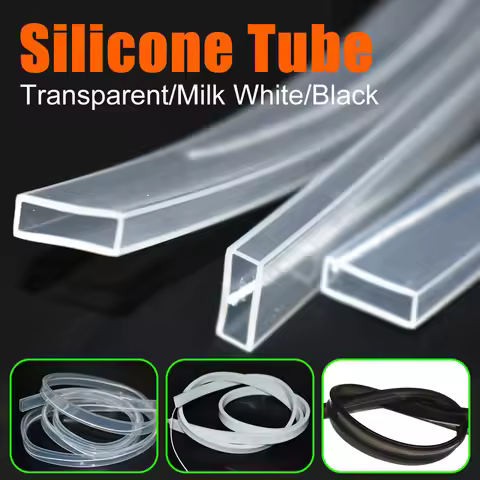 8/10/12mm Transparent/Milky White/Black LED Silicone Tube Waterproof Flexible Protection Cover Fit W