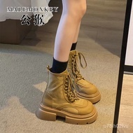 Package postageMale Monkey Dr. Martens Boots Female2023Autumn New Fried Street Boots Thin and Brown Summer British Sty