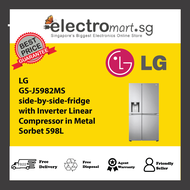 LG GS-J5982MS side-by-side-fridge  with Inverter Linear  Compressor in Metal  Sorbet 598L