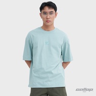 GALLOP : Mens Wear เสื้อ OVER SIZE T-Shirt พิมพ์ลาย Graphic รุ่น ตัดต่อหลัง GT9136 สี Green Mint - เขียวมิ้นต์