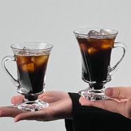 Glass Water Cup Iced Coffee Cup Cocktail Glass with Handle Latte Irish Coffee Cup Hot Cup Drink Cup