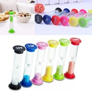 6PCS Sand Timer Plastic Hourglass Timer Colorful Sandglass Hourglass Small 30sec/1min/2mins/3mins/5m