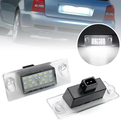 2Pcs LED License Plate Light For Audi A3 8L S3 A4 B5 S4 S5 B5 Rerplace OEM 8D9943021