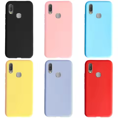 For Vivo Y11 Phone Case Silicone Colored Back Cover For Vivo Y11 2019 Y 11 1906 1906_20 Shockproof C