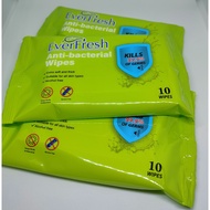 EVERFRESH ANTIBACTERIAL WIPES wet tissue Suitable to all skin types Alcohol Free Kills 99.9%of Germ 