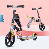 New Graffiti Children's Scooter3-10Two-Wheel Two-in-One Toy for Boys and Girls Scooter