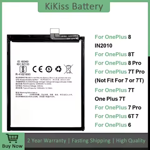 BLP801 BLP761 BLP759 BLP745 BLP743 BLP699 BLP685 BLP657 BLP637 BLP633 BLP613 Battery For OnePlus 8T/