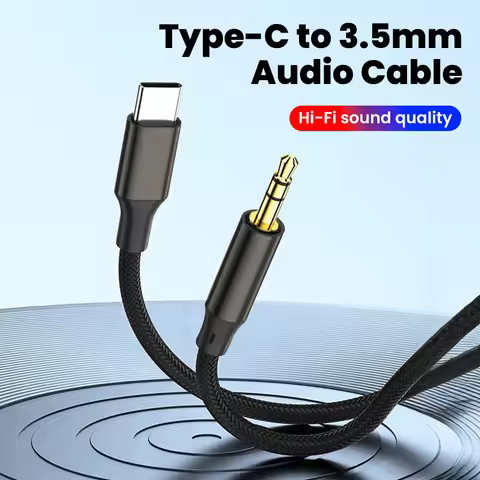 Type C To 3.5mm Aux Audio Cable Headset Speaker Headphone Jack Adapter Car Aux for Samsung S25 Note 