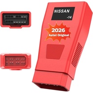 Penyesuai Penukar Autel Original OBD2 Female ke 14pin, Penyambung OBD1 ke OBD II untuk Nissan, Seras