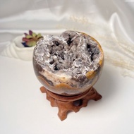 異象水晶方解石共生聚寶盆