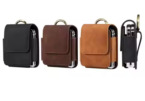 Flip Fold Phone Pouch For Samsung Galaxy Z Flip 6 5 4 3 2 5G Motorola Razr 50 Huawei P50 Pocket Wais