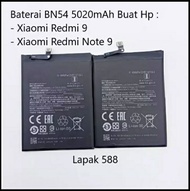 baterai batre xiaomi redmi 9 bn54 original 100%