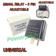 (UNIVERSAL) ADJUSTABLE &amp; STANDARD SIGNAL RELAY 2 PIN SIGNAL CONDENSOR RALAY LC135 SRL 115 110 EX5 DREAM WAVE DASH ALPHA