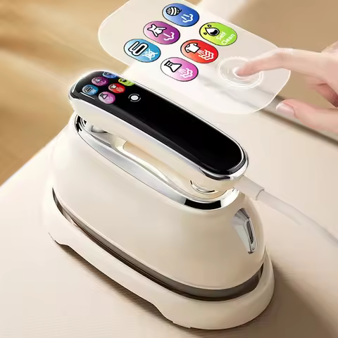 Portable Ironing Machine Smart Handheld Steam Iron 6-Level Adjustment AI Temperature Control LCD Dis