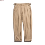 Retro  Workwear style men's young mature gentleman American  World War II high-waisted Gurga army pa