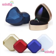 LANJ Couple Ring Box, LED Light Luxury Jewelry Wedding Ring Box, Heart Shaped Gift Packaging Jewelry