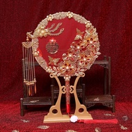 Fan Ancient Style Wedding Bridal Group Fan Chinese Style Hanfu Finished Red Tassel Embroidery#she99.