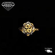 Sms DEEN Floral Ring, ±2.5GM - Gold 916gold - Flower Ring (Sz: 19-2.49GM)