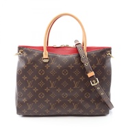 【二手】路易威登LOUIS VUITTON Pallas Monogram Cerise 2WAY 手提包 M41175 櫻桃紅 PVC 塗層帆布皮革 Pallas 女士二手 B