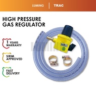 LMG_ Sirim High Pressure Gas Safety Regulator Kepala Gas Tekanan Rendah 1.5 Meter Hose Clips Hose Stove Paip Tong Masak