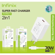 TC INFINIX 70W TYPE C Super Fast Charging Batok & Charger Adapter (ALL ROUND FAST CHARGER) NC