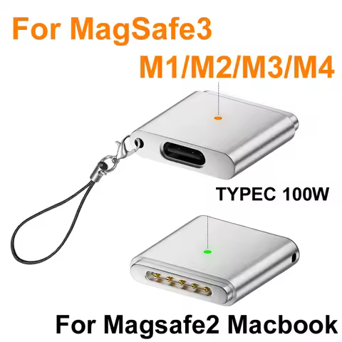 Magnetic PD100W 20V 5A USB Type-C to Magsafe 3/2 Charger Adapter Connector for Mac book lapgop Macbo