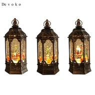 Devoko Musical Snow Globe Lantern Ornament Lighted Musical Snow Globe Christmas Snow Globe Lantern S